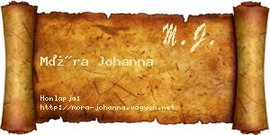 Móra Johanna névjegykártya
